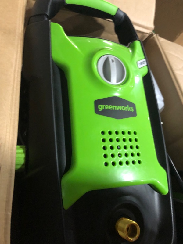 Photo 4 of [FOR PARTS]
Greenworks 1600 PSI (1.2 GPM) Electric Pressure Washer (Ultra Compact / Lightweight / 20 FT Hose / 35 FT Power Cord) Great 
