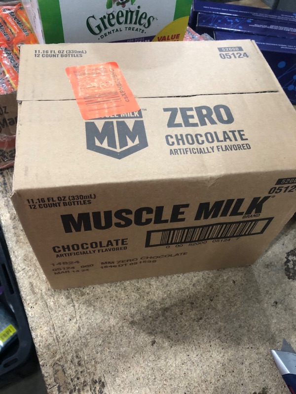 Photo 3 of **EXPIRES MAR14/2024** Muscle Milk Genuine Protein Shake, Chocolate, 20g Protein, 11.16 Fl Oz (Pack of 12), Packaging May Vary
