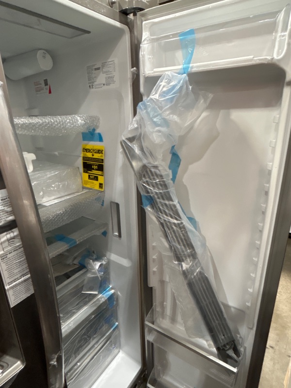 Photo 3 of LIKE NEW-Frigidaire 25.6-cu ft Side-by-Side Refrigerator with Ice Maker (Fingerprint Resistant Stainless Steel) ENERG