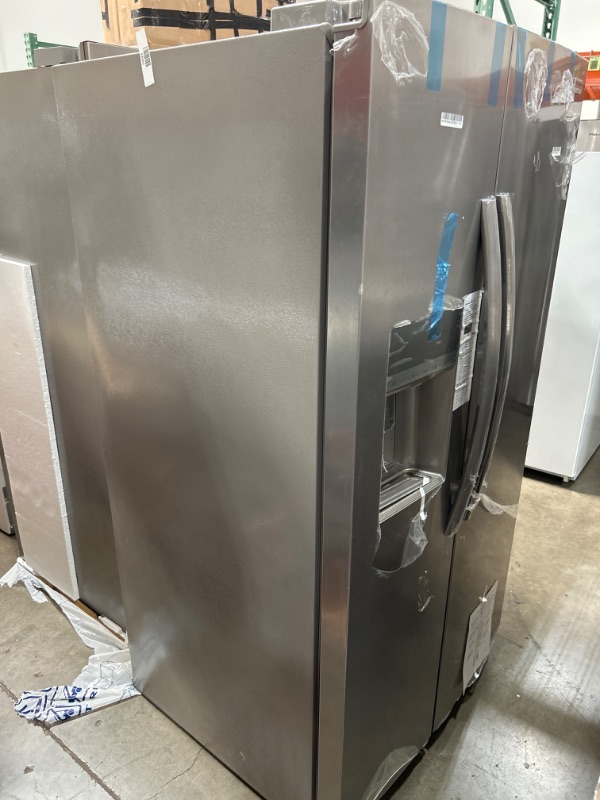 Photo 2 of LIKE NEW-Frigidaire 25.6-cu ft Side-by-Side Refrigerator with Ice Maker (Fingerprint Resistant Stainless Steel) ENERG