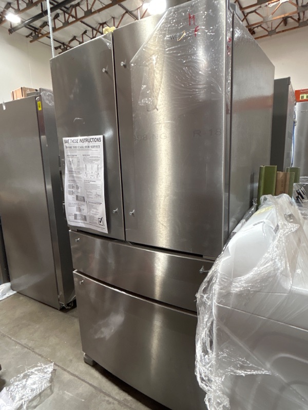 Photo 3 of LIKE NEW-Whirlpool 24.5-cu ft 4-Door French Door Refrigerator with Ice Maker (Fingerprint Resistant Stainless Steel) 