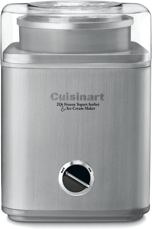 Photo 1 of Ice Cream Maker by Cuisinart, Ice Cream and Frozen Yogurt Machine, 2-Qt. Double-Insulated Freezer Bowl, Silver