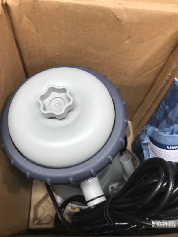 Photo 1 of **SEE NOTES**
INTEX 28637EG C1000 Krystal Clear Cartridge Filter Pump for Above Ground Pools, 1000 GPH Pump Flow Rate 1,000 Gallons Per Hour 1,000 Gallons Per Hour Filter Pump