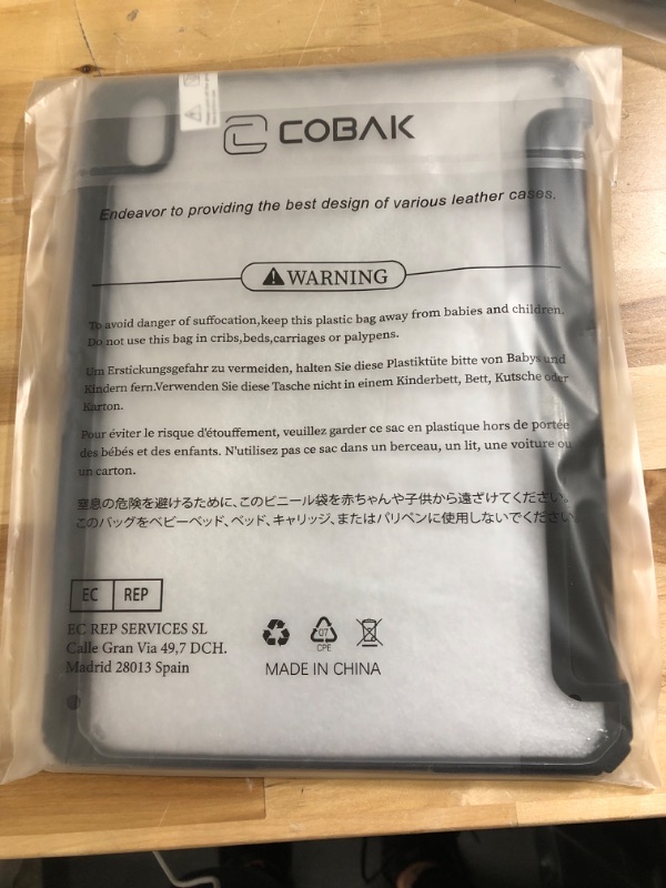 Photo 3 of CoBak Case for New iPad 10th Generation 10.9 Inch 2022 - Shockproof Cover with Clear Transparent Back Shell with Pencil Holder, Auto Sleep/Wake Cover Black