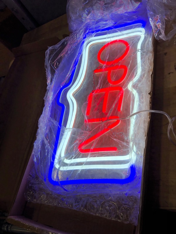 Photo 1 of  LED Neon Open Sign for Business with Adapter
