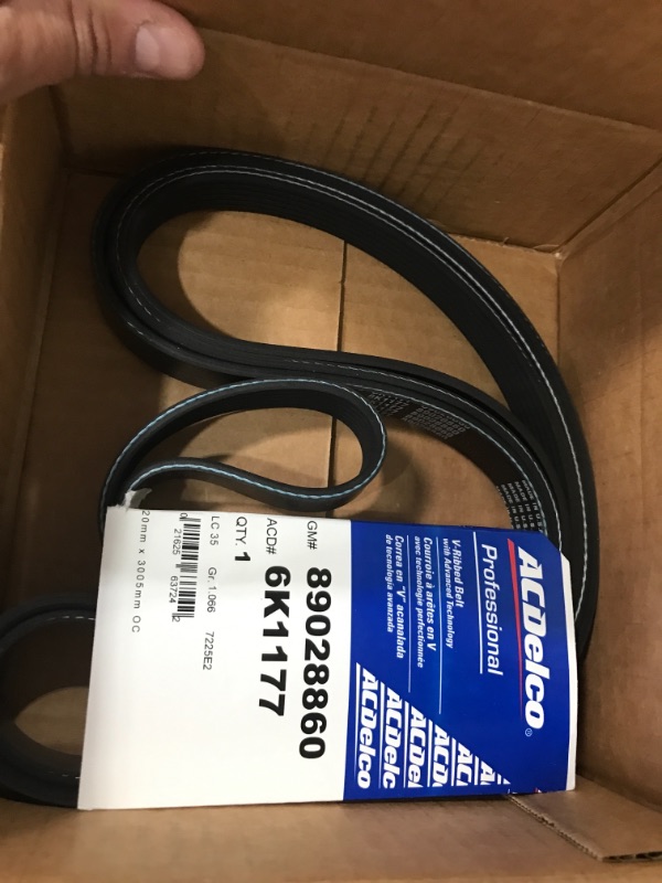 Photo 2 of ACDelco Gold 6K1177 Standard V-Ribbed Serpentine Belt