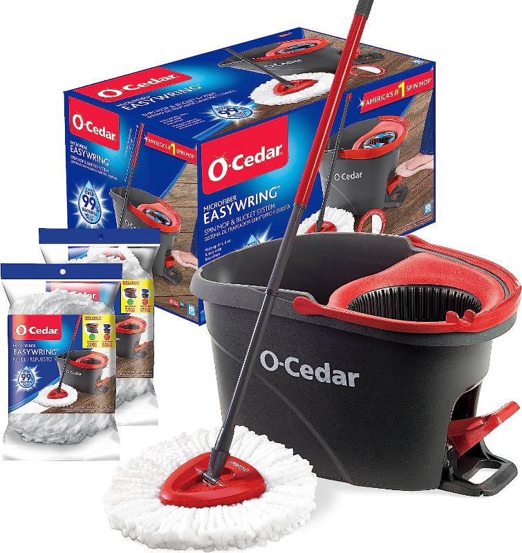 Photo 1 of 
O-Cedar EasyWring Microfiber Spin Mop & Bucket Floor Cleaning System 