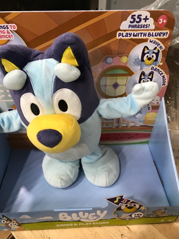 Photo 2 of Bluey Dance and Play 14" Animated Plush | Over 55 Phrases and Songs, Multicolor