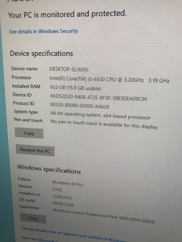 Photo 6 of Dell Optiplex 7040 Small Form Desktop, Intel Quad Core i5 6500 3.2Ghz, 16GB DDR4, 256GB M.2 SSD, HDMI, Windows 10 Pro