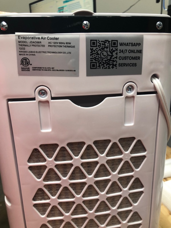 Photo 3 of 24" Evaporative Air Cooler & Mini Portable Air Conditioner, Personal AC Cooling Fan for Room Office Camping, Mini Portable Air Conditioner Ice Cubes