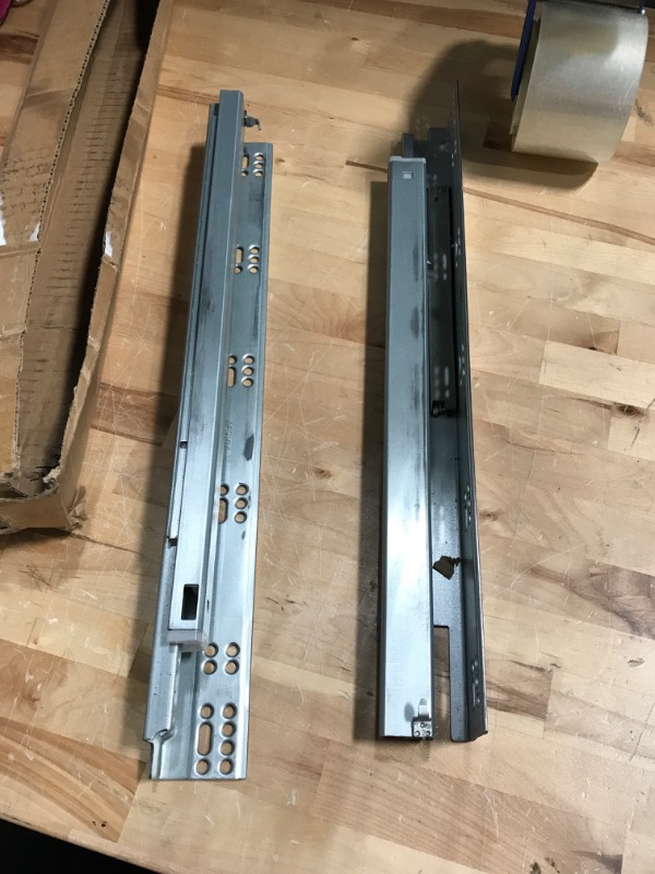 Photo 2 of **USED**
***PARTS ONLY***

BAIDICE 1 Pair Undermount Soft Close Drawer Slides 9 12 15 18 21 24 Inch 80 lb Load Capacity Full Extension Hidden Bottom Mount Rails Locking Devices Concealed Ball Bearing Runners 18 Inch 1 Pair