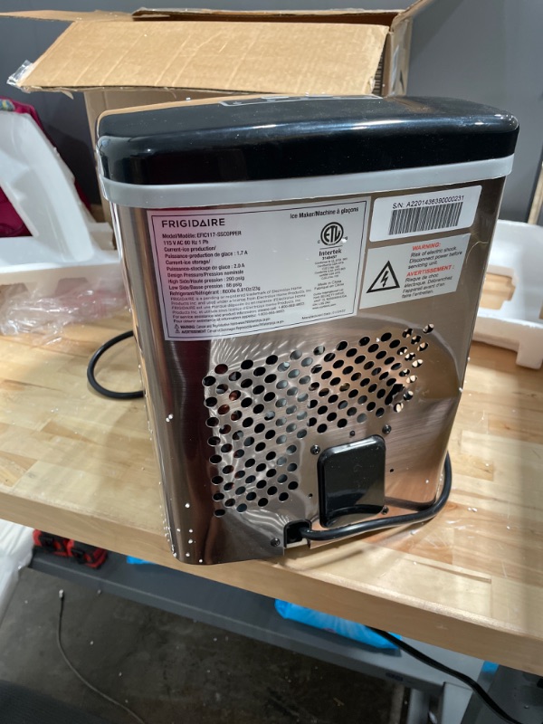 Photo 3 of **USED**
FRIGIDAIRE EFIC189-Silver Compact Ice Maker, 26 lb per Day, Silver (Packaging May Vary)