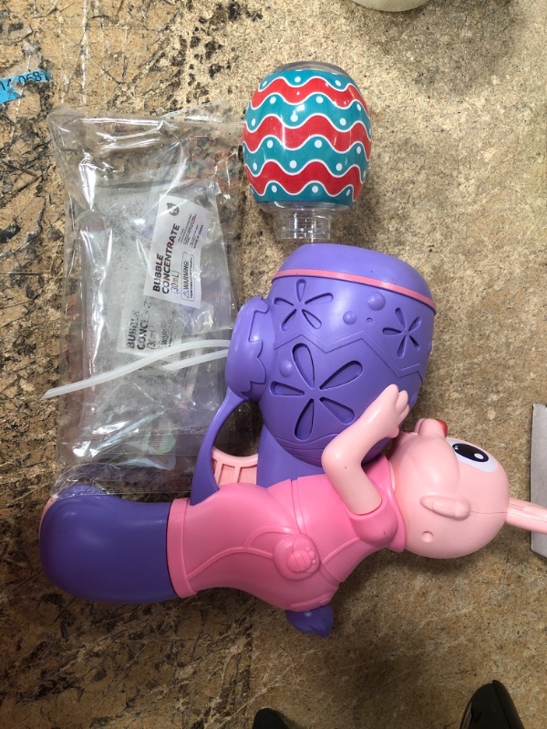 Photo 2 of Bubbles Toys for Kids Toddlers, Bubble Machine Guns 3 4 5 6 Year Old Boy Girl Birthday Gift, No Spill Automatic Bubble Maker Blower Outdoor Toys for Kids Ages 3-5, Pink & Purple Bunny