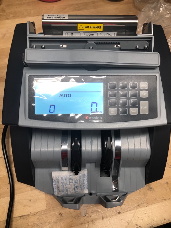 Photo 3 of Cassida 5520 UV/MG - USA Money Counter with ValuCount, UV/MG/IR Counterfeit Detection, Add and Batch Modes - Large LCD Display & Fast Counting Speed 1,300 Notes/Minute UV/MG Counterfeit Detection Detection