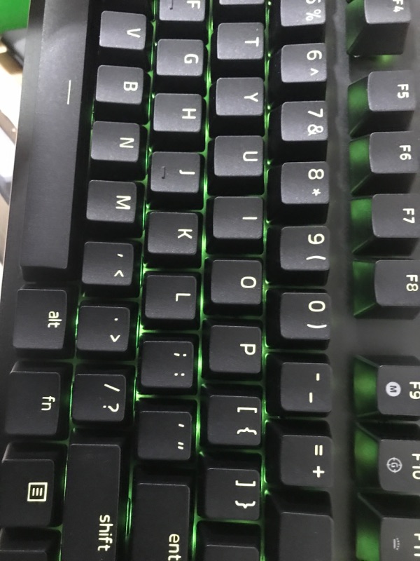 Photo 4 of Razer Huntsman V2 Optical Gaming Keyboard: Fastest Clicky Optical Switches w/Quick Keystrokes & 8000Hz Polling Rate - Doubleshot PBT Keycaps - Dedicated Media Keys & Dial - Ergonomic Wrist Rest Classic Black Keyboard Huntsman V2 Clicky Optical Switches nb