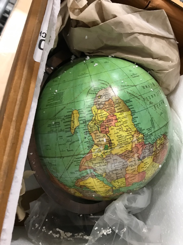 Photo 2 of **FOR PARTS OR REPAIR**SEE NOTES**
Creative Co-Op Vintage Decorative World Globe on Metal Stand, Multicolor