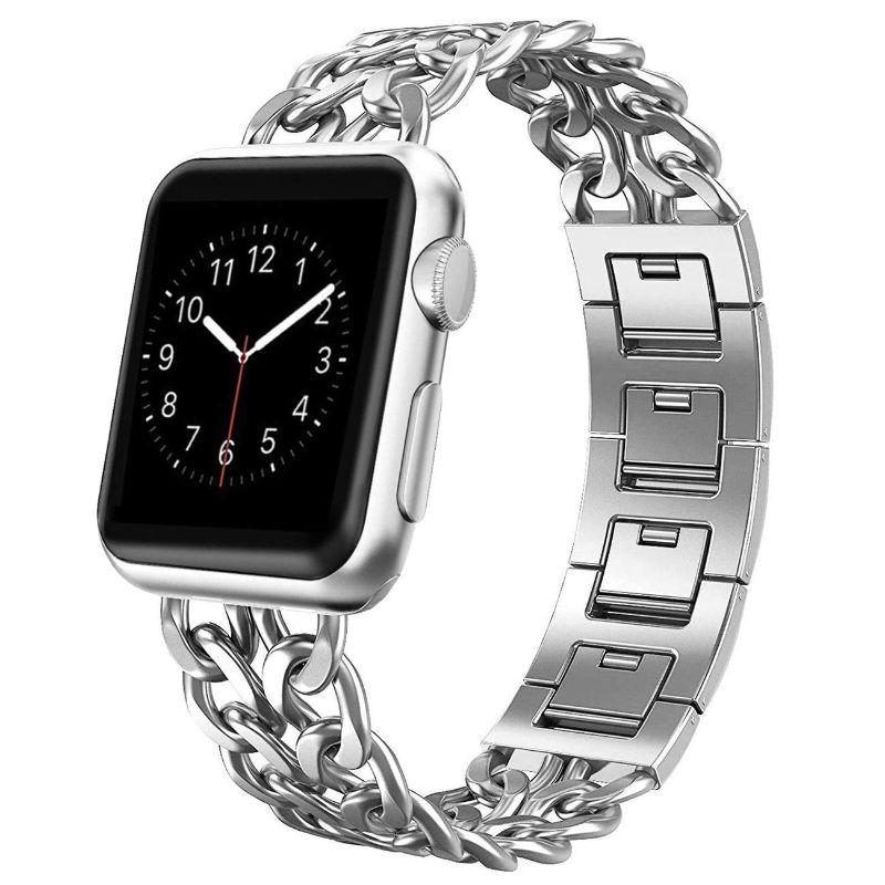 Photo 1 of 
AmzAokay Cowboy Metal Band Compatible for Apple Watch Band Series 7 6 SE 4 5 40mm 41mm 44mm 45mm iWatch Series 3 2 1 38mm 42mm, Wristband Strap Bracelet Silver 42mm/44mm/45mm