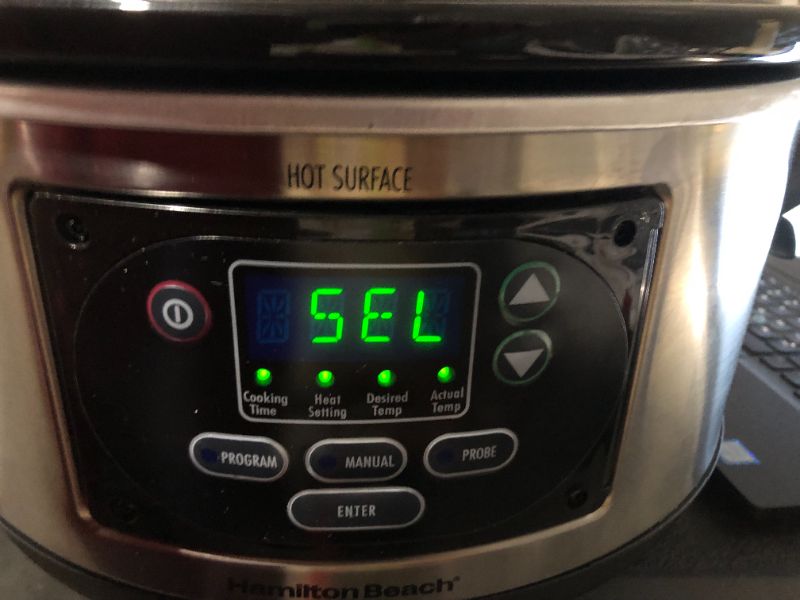 Photo 3 of ***SEE NOTES***
Hamilton Beach Portable 6-Quart Set & Forget Digital Programmable Slow Cooker With Temperature Probe, Lid Lock, Stainless Steel (33969A)