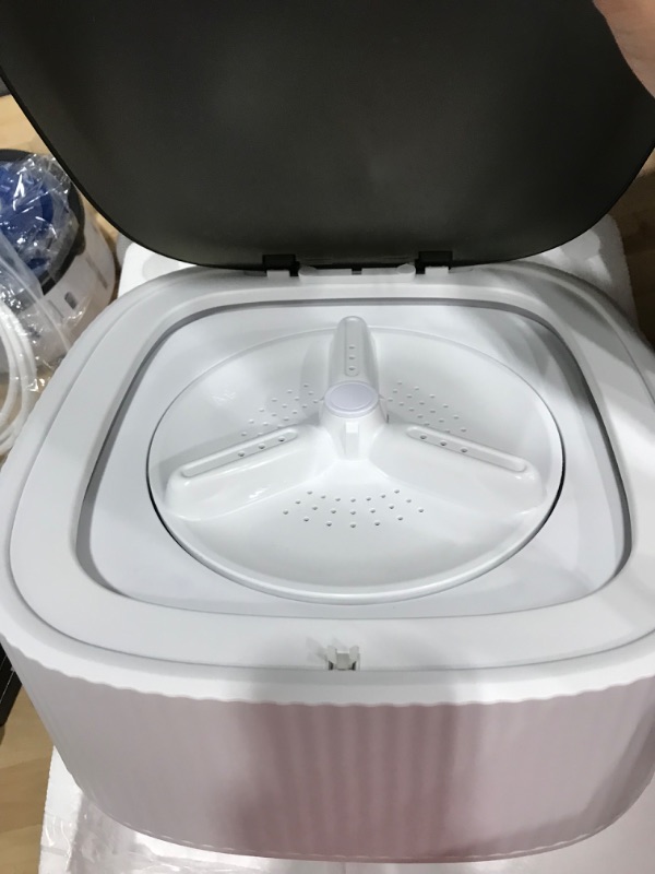 Photo 4 of Portable Folding Washing Machine Automatic Water Inlet And Outlet Foldable Bucket Washer with Spin Dry and Drainage Pipe (watts, 60)…
