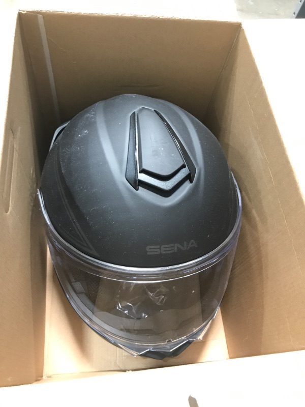 Photo 2 of Sena Outrush Bluetooth Modular Motorcycle Helmet with Intercom System X-Large Outrush Matte Black