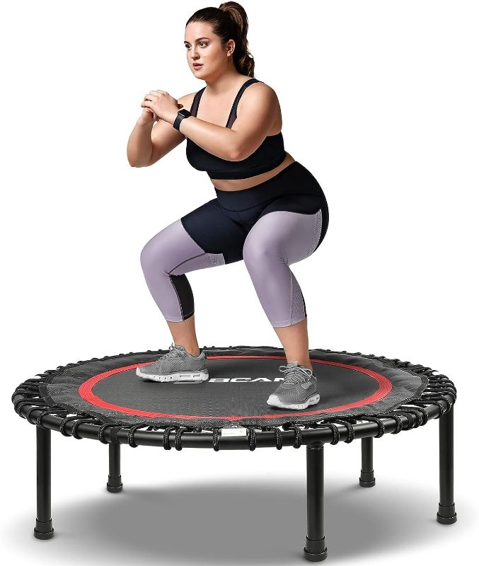 Photo 1 of 
BCAN 450/550 LBS Foldable Mini Trampoline, 40"/48" Fitness Trampoline with Bungees, Adjustable Foam Handle/T-Handle/No Handle, Stable & Quiet...
Color:40IN-A-Red
