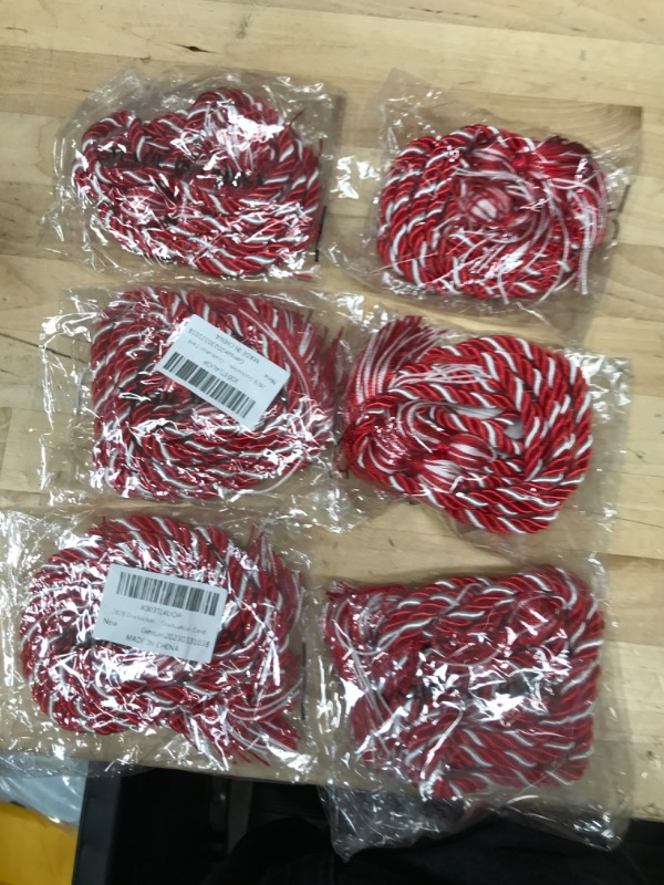 Photo 2 of 6 PACK OF Graduation Honor Cords Red Black White Graduation Cord, Graduation Cord, Graduation Cords 2023 Tassel, Honor Cords Graduation 2023 Graduation Decorations Party College Graduation Students Grad Days Red Black With White