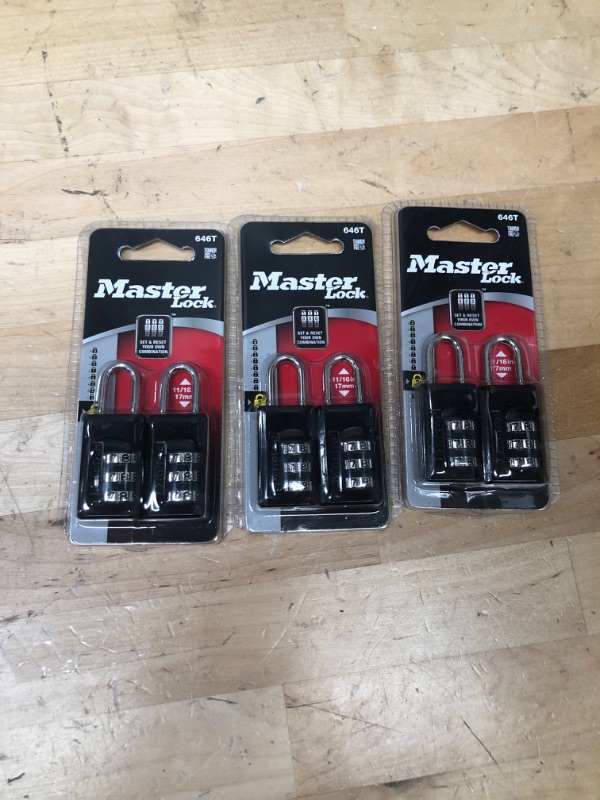 Photo 1 of 3 pack of master locks