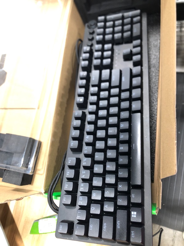 Photo 3 of Razer Huntsman V2 Analog Gaming Keyboard: Razer Analog Optical Switches - Chroma RGB Lighting - Magnetic Plush Wrist Rest - Dedicated Media Keys & Dial - Classic Black