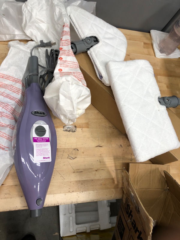 Photo 3 of *INCOMPLETE* Shark S3504AMZ Steam Pocket Mop Hard Floor Cleaner, 1 Rectangle Head, 1 Triangle Mop Head, Easy maneuvering, Quick Drying, Soft-Grip Handle, Powerful