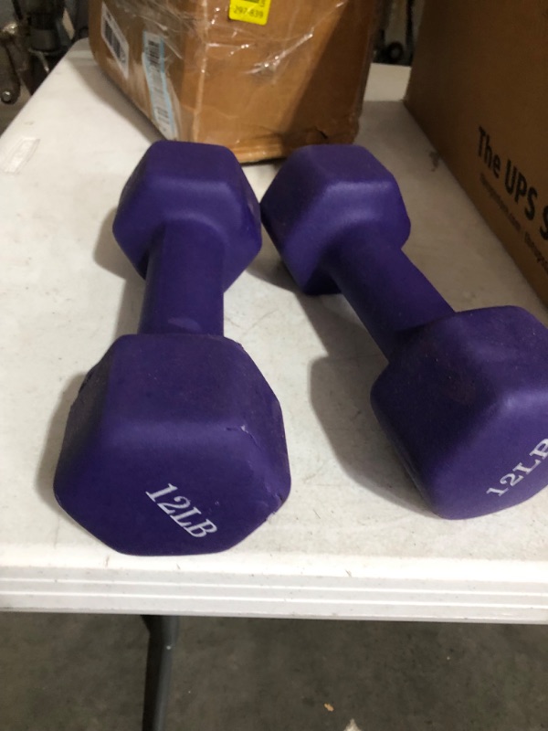 Photo 3 of * one of the dumbells is broken but works *
Portzon Weights Dumbbells, Anti-Slip, Anti-roll, Hex Shape