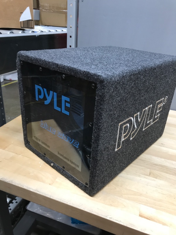 Photo 2 of Pyle Bandpass Enclosure Car Subwoofer Speaker - 500 Watt High Power Car Audio Sound Component Speaker System w/ 10-inch Subwoofer, 2" Aluminum Voice Coil, 4 Ohm, Ported Enclosure System - Pyle PLQB10