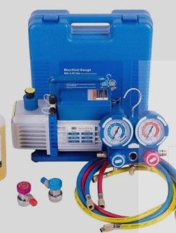 Photo 1 of 
VIVOHOME 1/4 HP 3.5 CFM Single Stage Rotary Vane Air Vacuum Pump And AC Manifold Gauge Set Kit