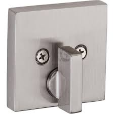 Photo 1 of **See Notes**
Downtown Low Profile Satin Nickel Square Single Cylinder Contemporary Deadbolt featuring SmartKey Security