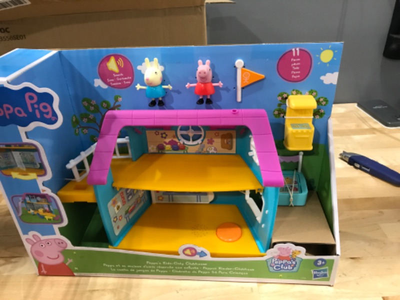 Photo 2 of Peppa Pig Peppa’s Club Peppa’s Kids-Only Clubhouse Playset Preschool Toy; Sound Effects; Includes 2 Figures, 7 Accessories; Ages 3 and Up