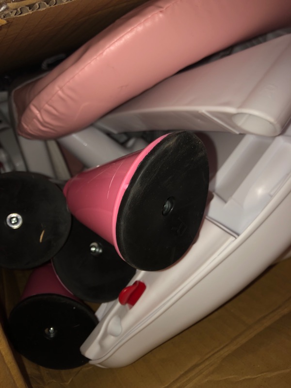 Photo 1 of Dream On Me Portable 2-in-1 Tabletalk High Chair, Convertible Compact Light Weight Highchair, Pink
