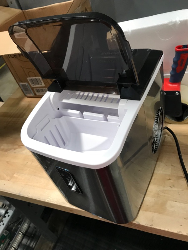 Photo 3 of * turns on but does not make ice * sold for parts or repair *
EUHOMY Ice Maker Machine Countertop, 27 lbs in 24 Hours, 9 Cubes Ready in 6 Mins,