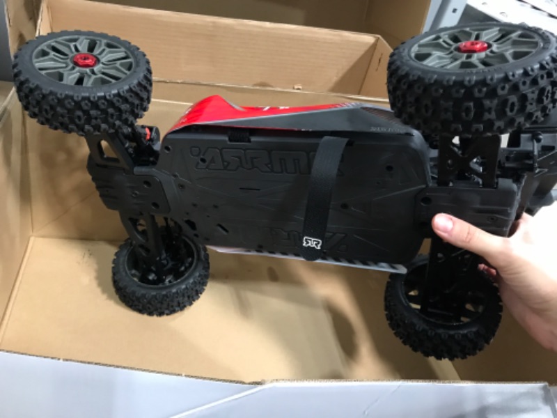 Photo 4 of ARRMA 1/8 Typhon 4X4 V3 3S BLX Brushless Buggy RC Truck RTR (Transmitter and Receiver Included, Batteries and Charger Required), Red, ARA4306V3