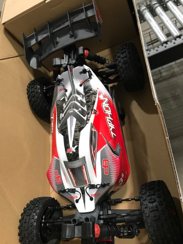 Photo 2 of ARRMA 1/8 Typhon 4X4 V3 3S BLX Brushless Buggy RC Truck RTR (Transmitter and Receiver Included, Batteries and Charger Required), Red, ARA4306V3