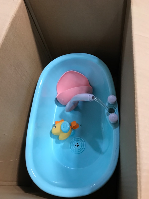 Photo 2 of Baby Born Baby Doll Musical Light Up Bathtub with Automatic Working Shower Head - Plays Music & Sound Effects, Sturdy, Modern Design, Fits Dolls up to 17", for Kids Ages 3 and Up