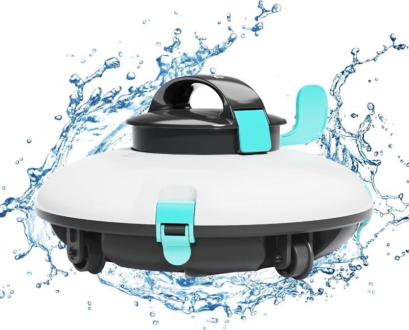 Photo 1 of Lydsto Cordless Robotic Pool Cleaner, Automatic Pool Vacuum, Dual-Motor, Stronger Power Suction, Self-Parking, Ideal for Inground or Above Ground Pools Green
