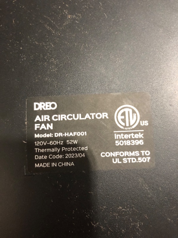 Photo 3 of ****USED FAIRLY NEW***

Dreo Table Fans for Home Bedroom, 9 Inch Quiet Oscillating Floor Fan with Remote, Air Circulator Fan for Whole Room, 70ft Powerful Airflow, 120° Adjustable Tilt, 4 Speeds, 8H Timer Black