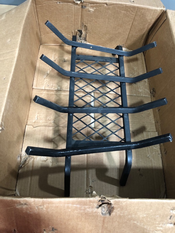 Photo 2 of ****USED FAIRLY NEW***
G GOOD GAIN Fireplace Grate 20 in Heavy Duty - Fire Log Grate with Ember Retainer for Inside, 1/2” Bar Fireplace Assectories, Chimney Hearth Wood Stove Rack, Fireplace Tools Set Indoor 20"