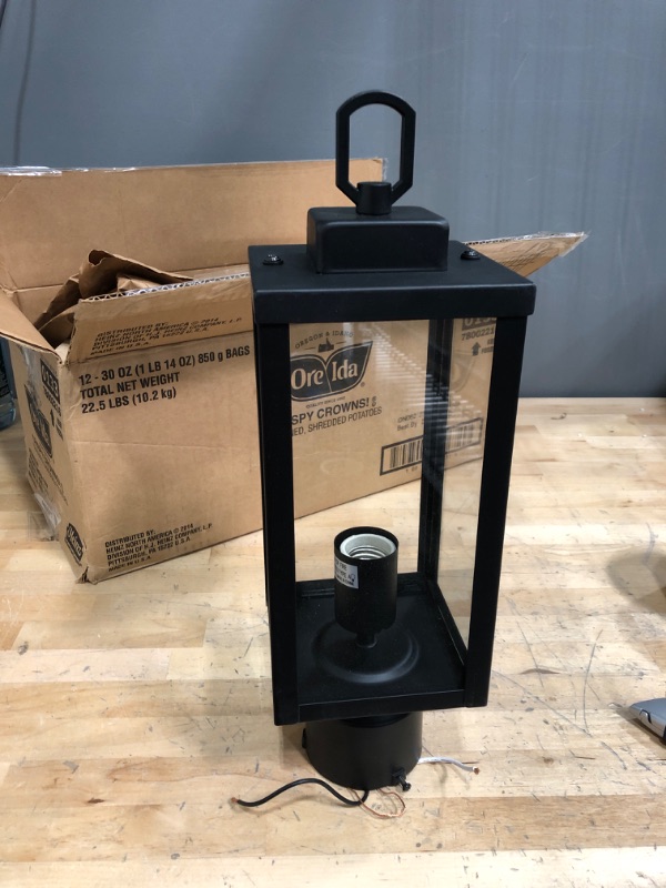 Photo 1 of ***USED MAY BE MISSING HARDWARE*** FAIRLY NEW***
Outdoor lantern BLACK