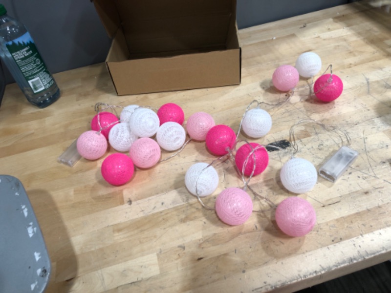 Photo 1 of ***new***
KIDS Pink & white ball String Lights 2pc