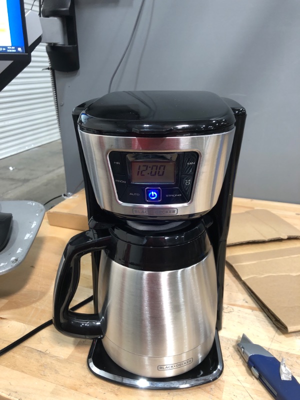 Photo 2 of ***NEW OPEN BOX***

BLACK+DECKER 12-Cup Thermal Coffeemaker, Black/Silver, CM2035B