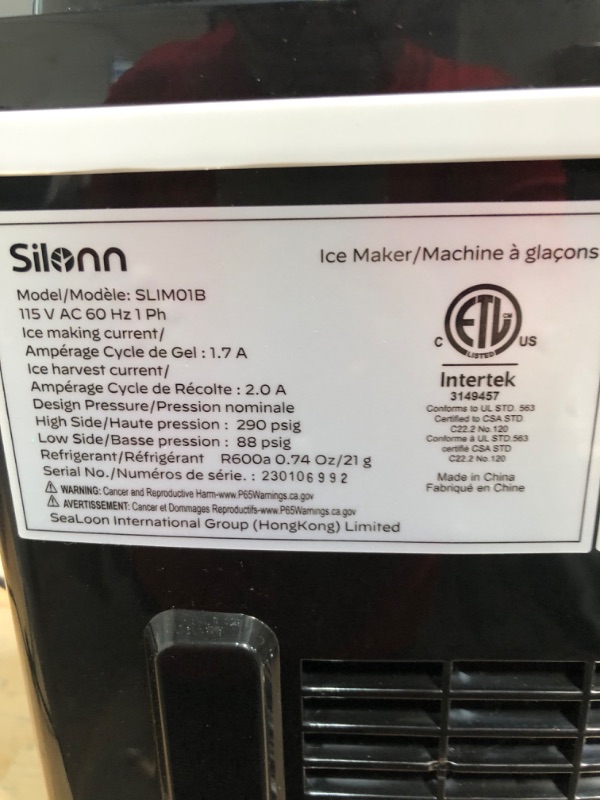 Photo 5 of ****USED FAIRLY NEW***

Silonn Ice Makers Countertop 9 Bullet Ice Cubes 