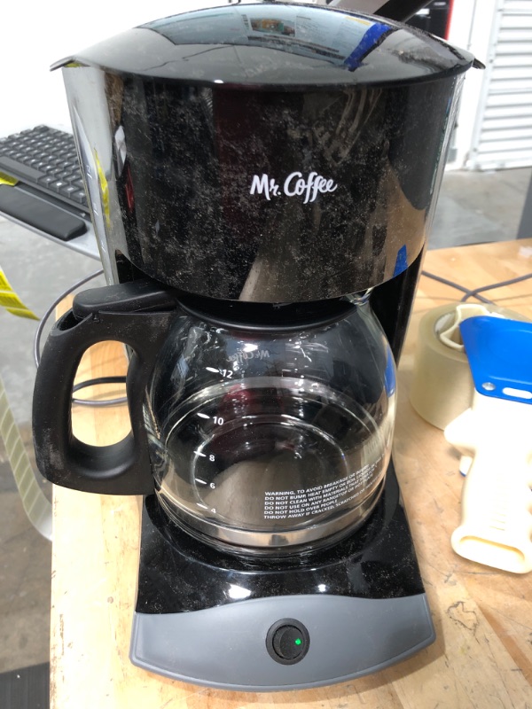 Photo 3 of ***USED BUT FAIRLY NEW***

Mr. Coffee Coffee Maker with Auto Pause and Glass Carafe, 12 Cups, Black & 2129512, 5-Cup Mini Brew Switch Coffee Maker, Black Black Coffee Maker 