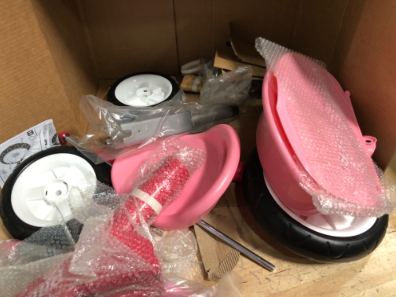 Photo 3 of ***USED OPEN BOX MAYBE MISSING HARDWARE***

Radio Flyer Pink Rider Trike, Outdoor Toddler Tricycle, Ages 3-5 