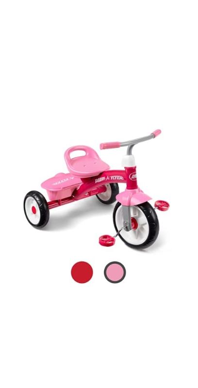 Photo 1 of ***USED OPEN BOX MAYBE MISSING HARDWARE***

Radio Flyer Pink Rider Trike, Outdoor Toddler Tricycle, Ages 3-5 