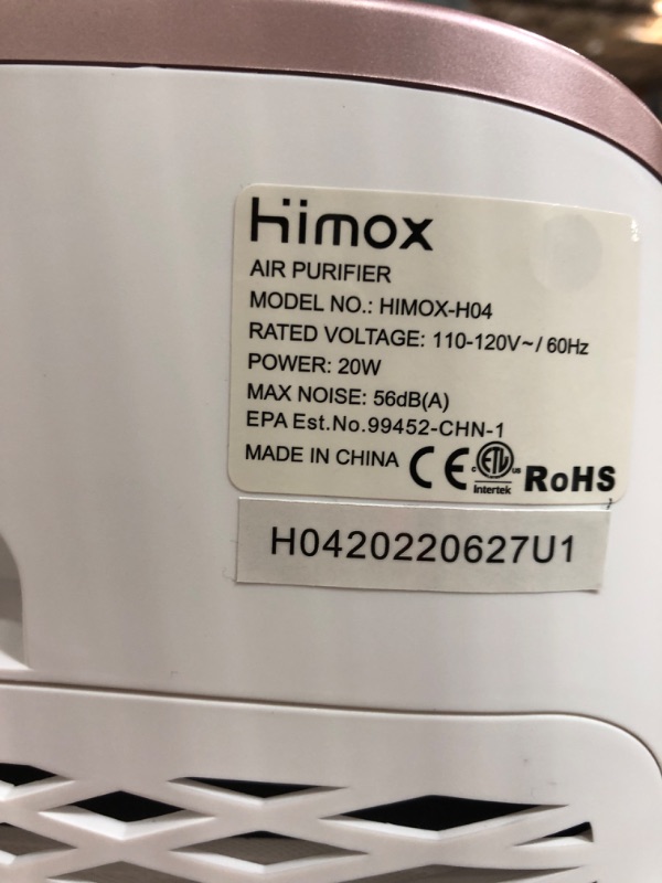 Photo 1 of ***USED BUT FAIRLY NEW ***TESTED***
HIMOX Air Purifier H04 - Rose Gold
